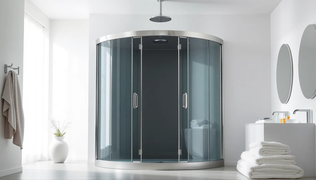 Erforschen Sie die stilvolle sonni Duschkabine 100x100 im modernen Badezimmer mit eleganten Details.