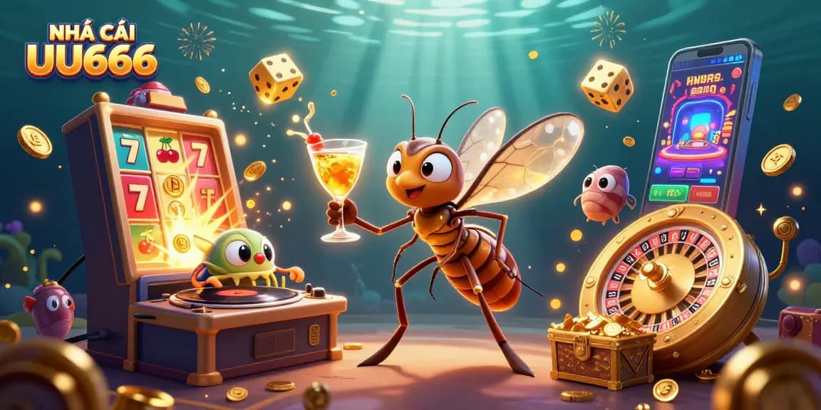 Experience exciting gameplay at NHÀ CÁI UU666 with vibrant casino elements and engaging characters.