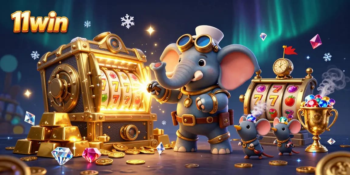 Spin the 11win slot machine with a steampunk theme featuring vibrant treasures and characters.