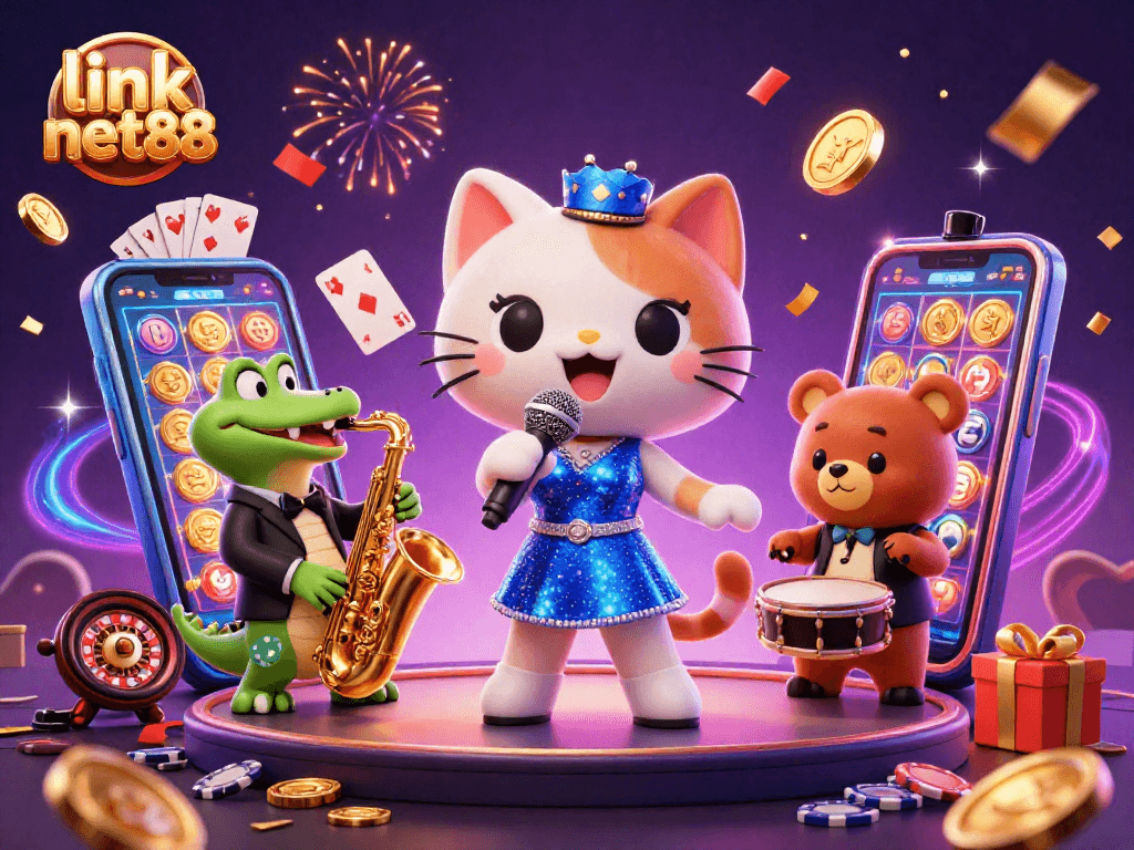 Experience excitement and win big with link net88 at this vibrant casino stage scene.