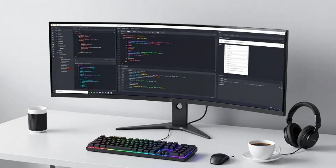 Discover Gi8 software development innovations and cloud technologies in a modern workspace setup.