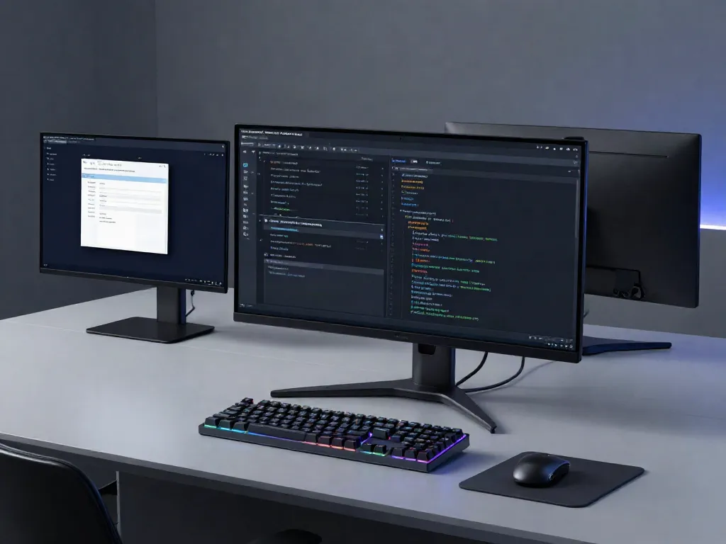 Configuration review workspace showcasing advanced cybersecurity tools and software development techniques.