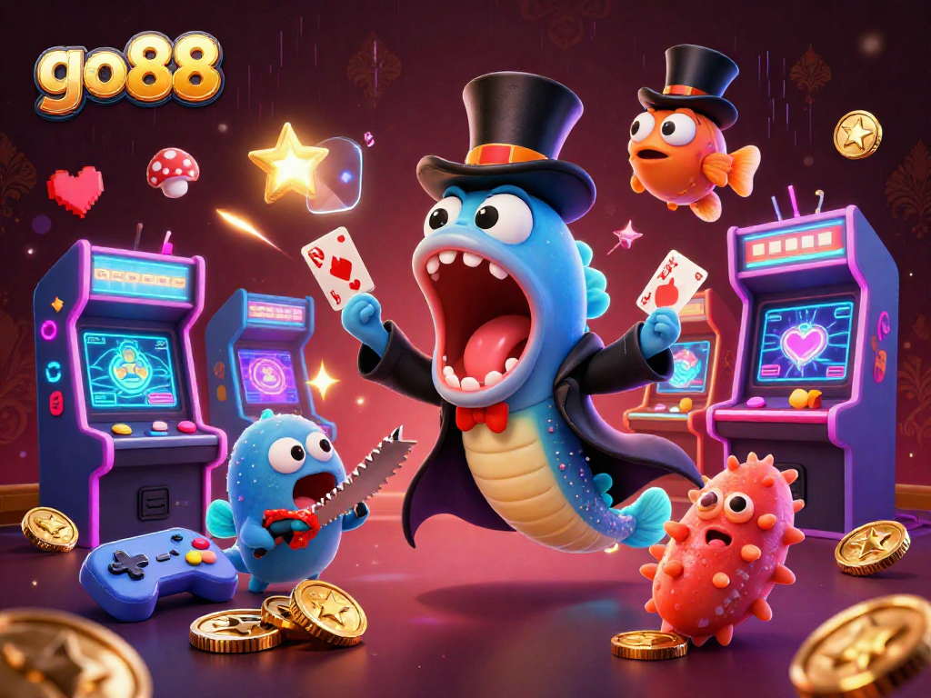 Experience thrilling games at go88 with magical deep-sea creatures performing and vibrant casino elements.