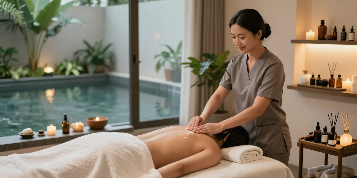 Experience the serene environment of 동탄출장마사지 with a professional therapist providing soothing treatments in a tranquil spa setting.