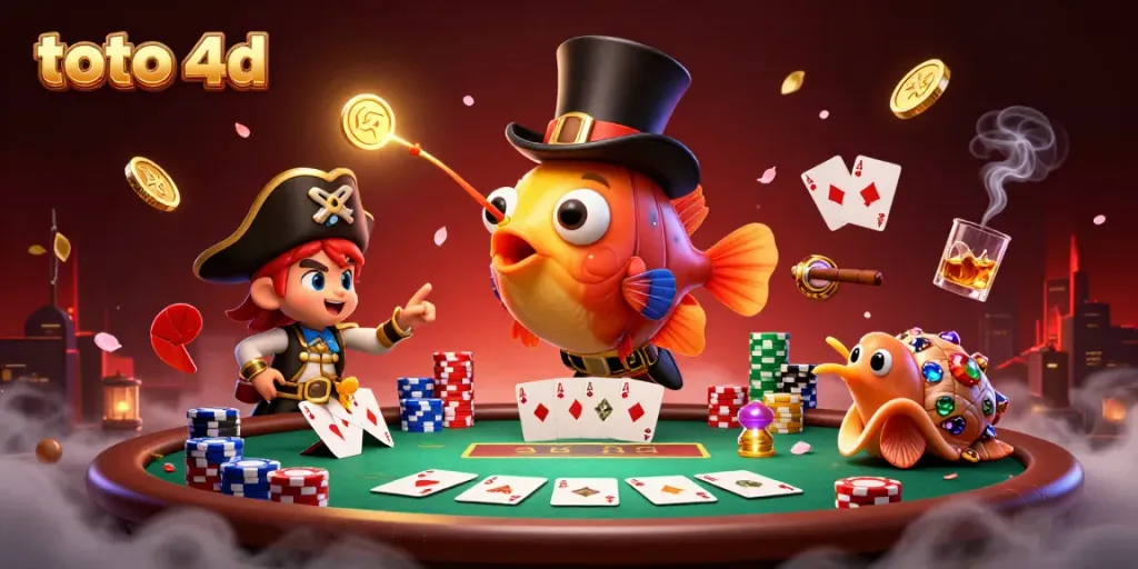 Engage in the thrilling toto 4d experience with vibrant characters and casino elements, captivating gameplay.