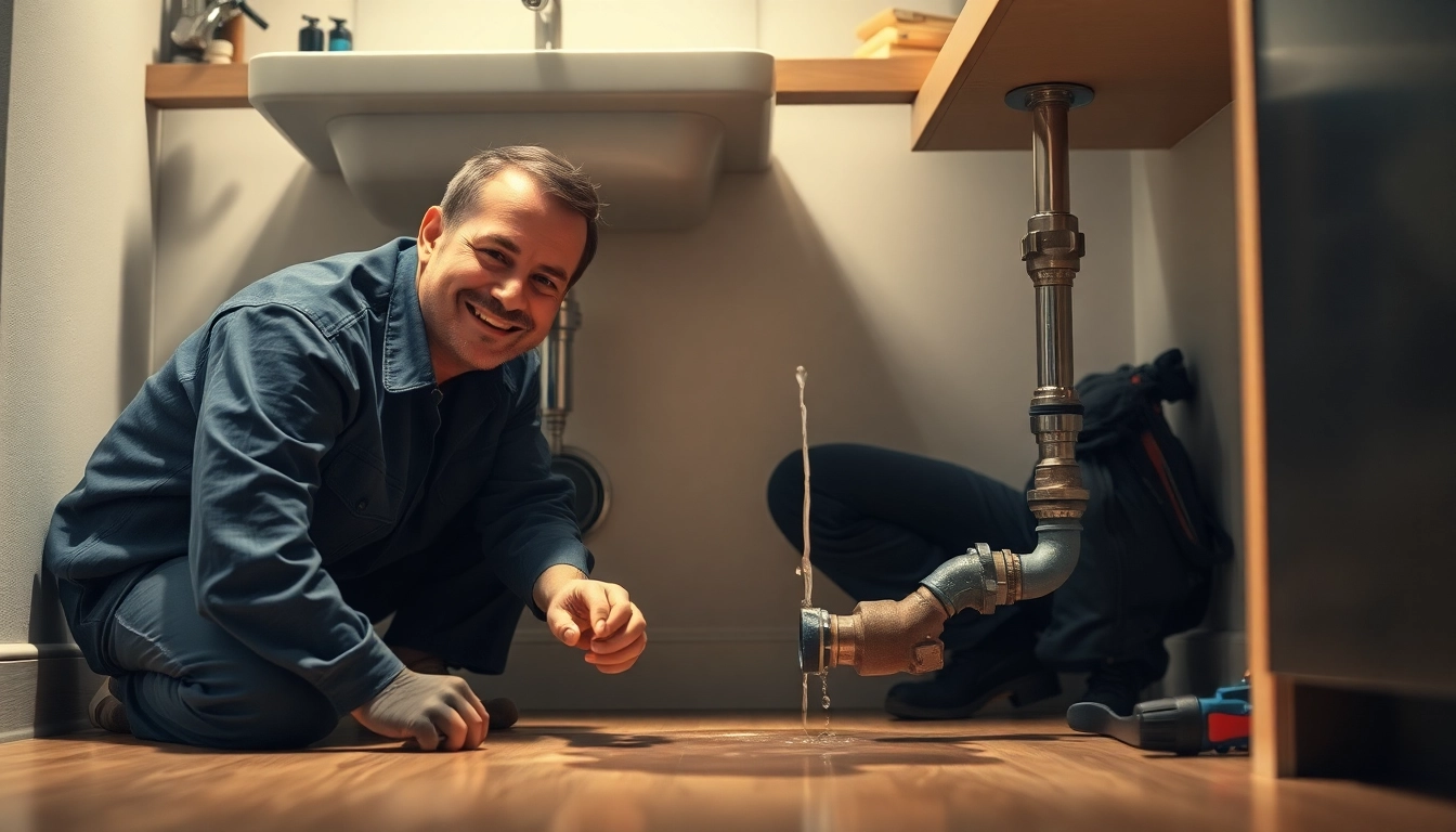 Emergency plumbing Manhattan service by a licensed plumber fixing a burst pipe in a modern kitchen.