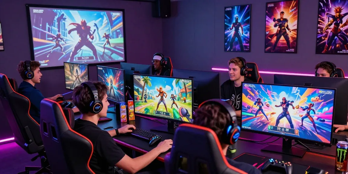 Engaged gamers enjoying NSFW AI gaming session with vibrant atmosphere and immersive visuals.