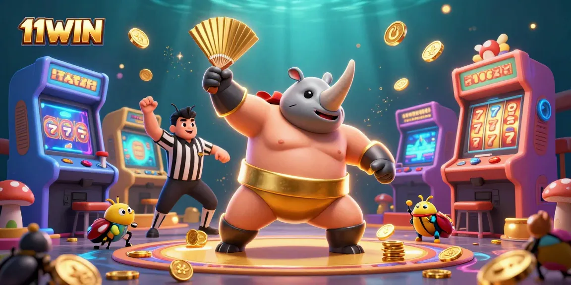 Experience thrilling gaming action with 11WIN's exciting casino games featuring vibrant characters and dynamic elements.