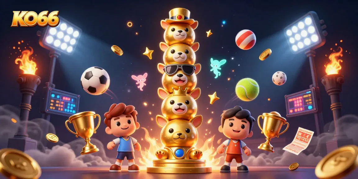Join the excitement at KO66 with a vibrant casino scene showcasing dynamic sports betting.