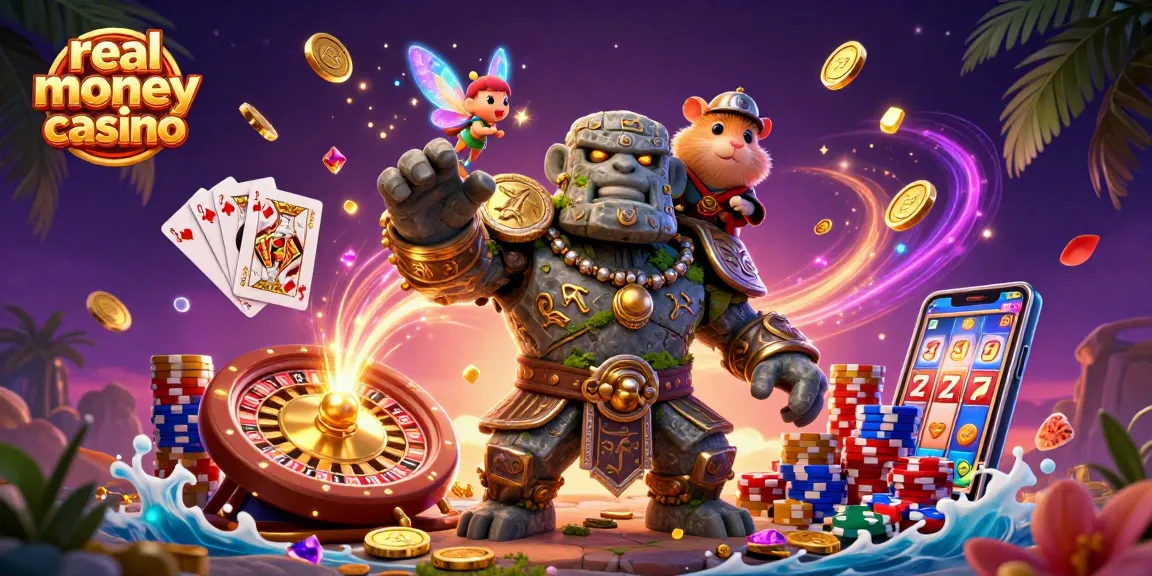 Experience excitement at a real money casino with magical characters, authentic game elements, and captivating visuals.